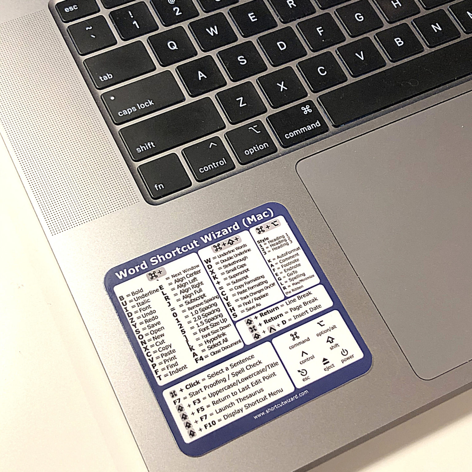 Shortcut Stickers for Chromebook, Apple Macbook, Windows, Word and more